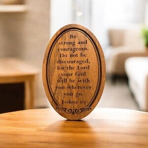 Inspirational Wooden Plaque with Bible Verse